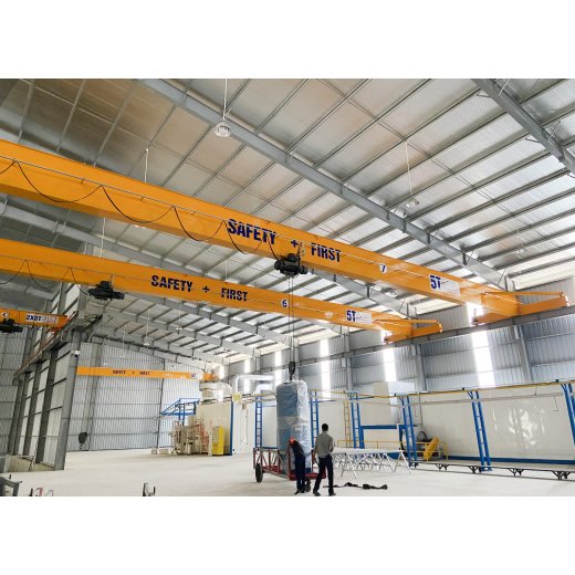 Cầu trục Hitachi 5 tấn 1 dầm đơn khẩu độ nhà xưởng 15m Cầu trục Hitachi 5 tấn 1 dầm đơn khẩu độ nhà xưởng 15m