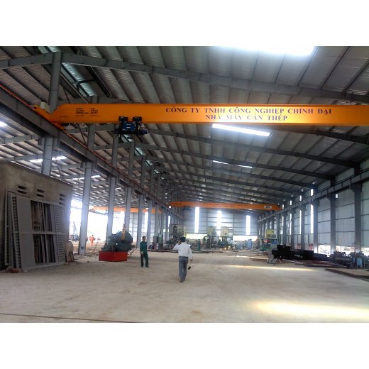 Cầu trục Hitachi 10 tấn Nhật bản 1 dầm đơn khẩu độ nhà xưởng 15m Cầu trục Hitachi 10 tấn Nhật bản 1 dầm đơn khẩu độ nhà xưởng 15m